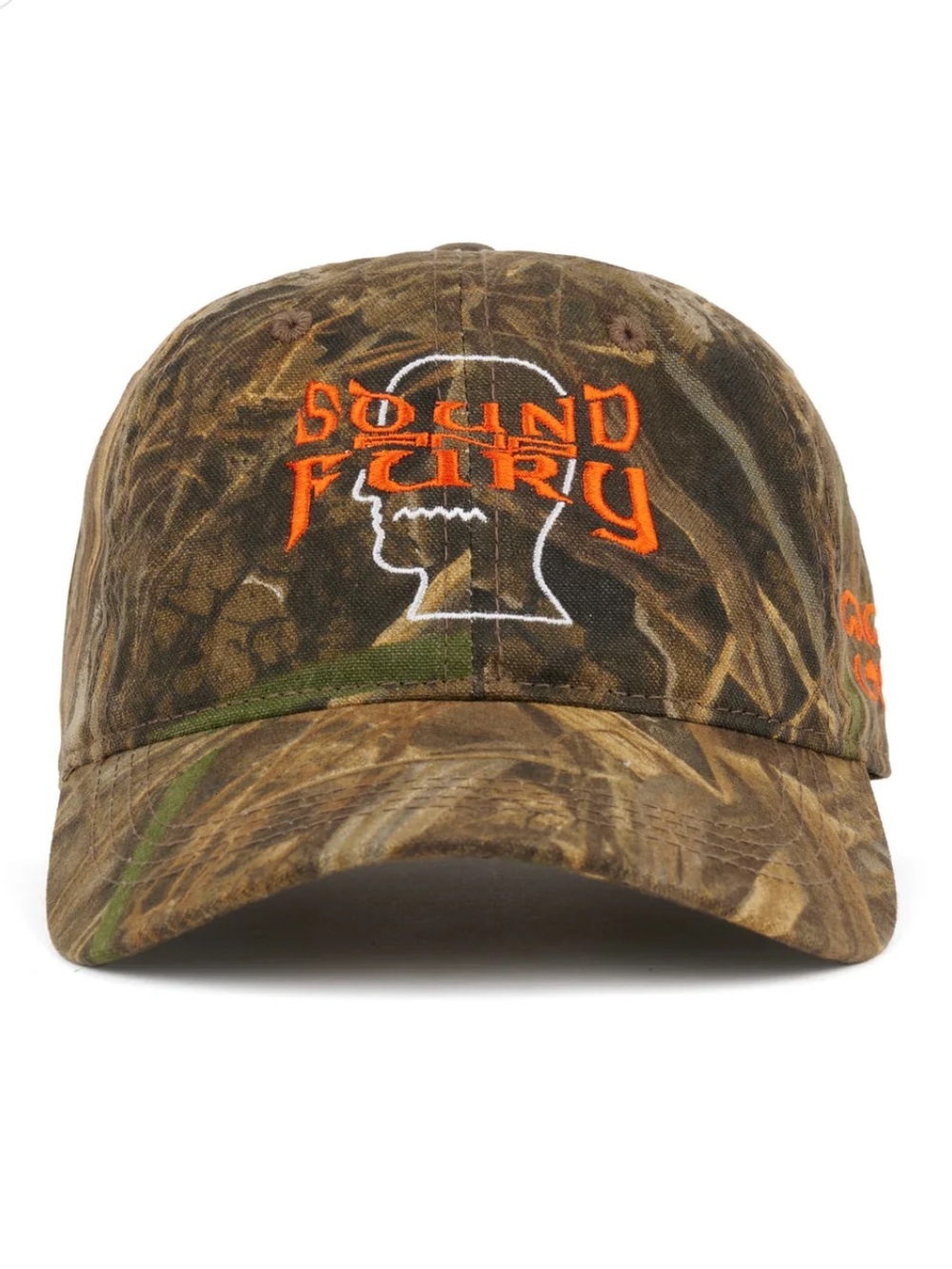 Brain Dead Sound and Fury Camouflage Cap - Orange & White Embroidery